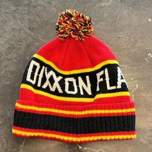 DIXXON PUFF BALL BEANIE - Red, Black, and Yellow (Rare)